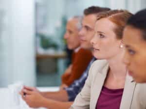Involved in a skills development seminar